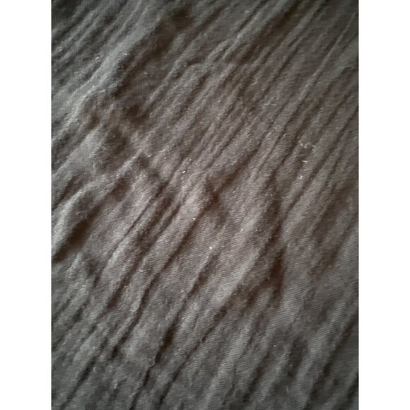 Eileen Fisher Black Organic Cotton V Neck Beach Cover Midi Length Size Small - Picture 3 of 5